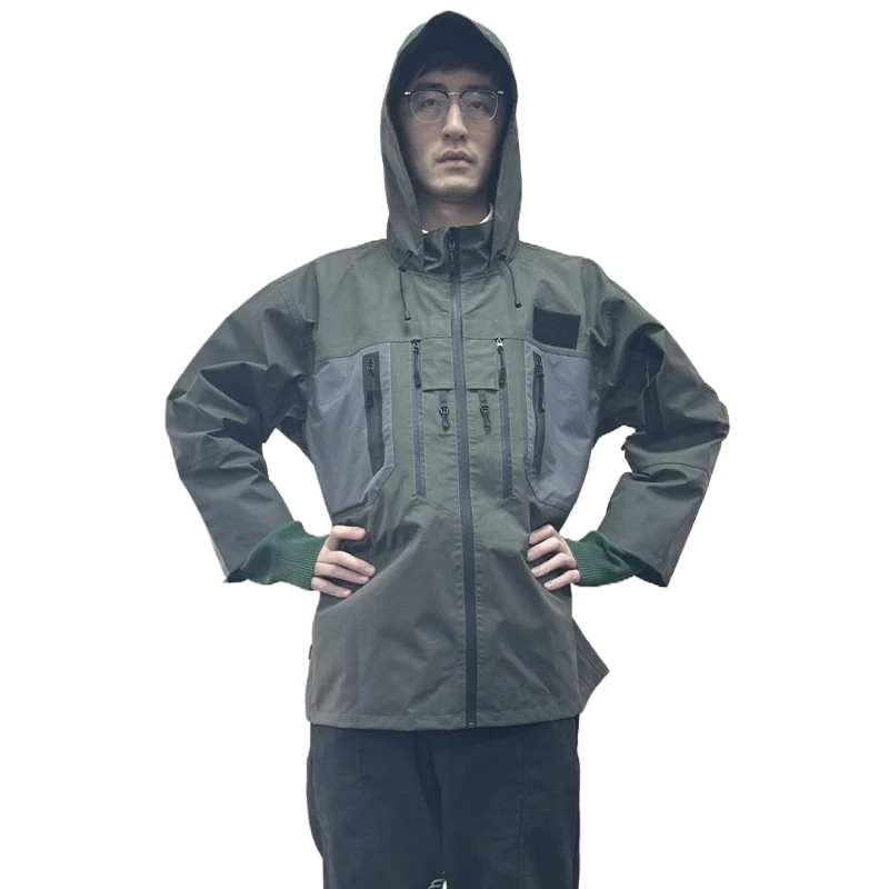 OEM High Quality Wading Jacket breathable windproof Waterproof Fly Fishing Jacket Custom Men Rain Jacket for men male