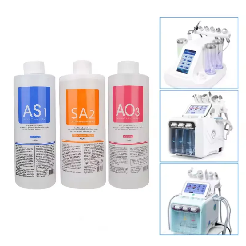 Oxygent Jet AS1 SA2 AO3 400ml Hyaluronic Acid Aqua Peeling Solution Skin Care Liquid Oxygen Therapy Facial Machine