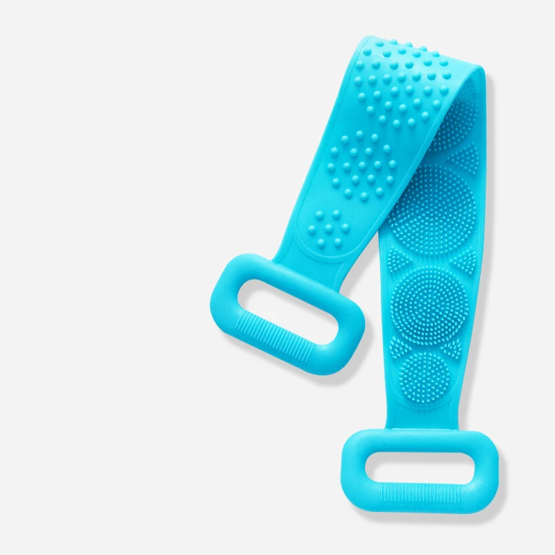 Bathroom Essential Massage Cleaning Soft Silicone Long Bath Belt for Rubbing Back