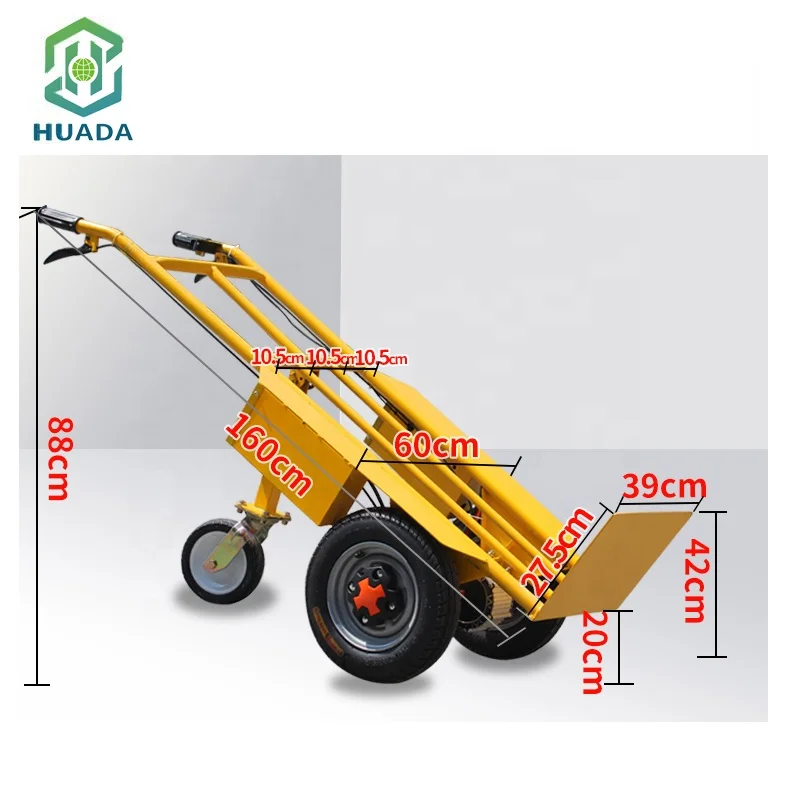 transport heavy duty 500kg hand truck trolley with two Pneumatic tires