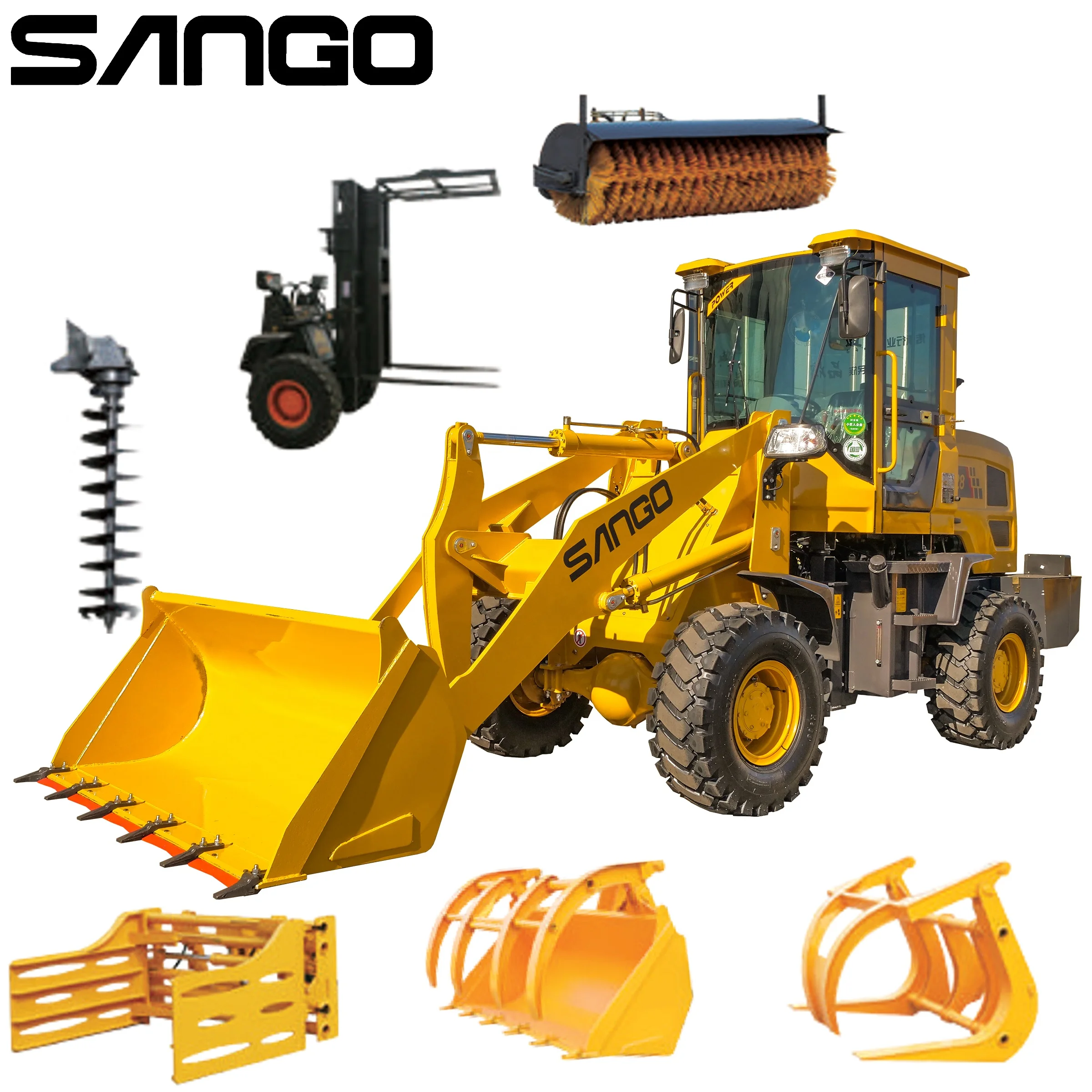 T928 1.5 ton 1.6 ton used caterpillar wheel loader breaker attachment for skid steer mini wheel loader with standard bucket