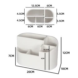 Delux Toothbrush Holder 5 Compartment Tooth Brush Caddy Bathroom Accessories Stand Organizer Rack for Home