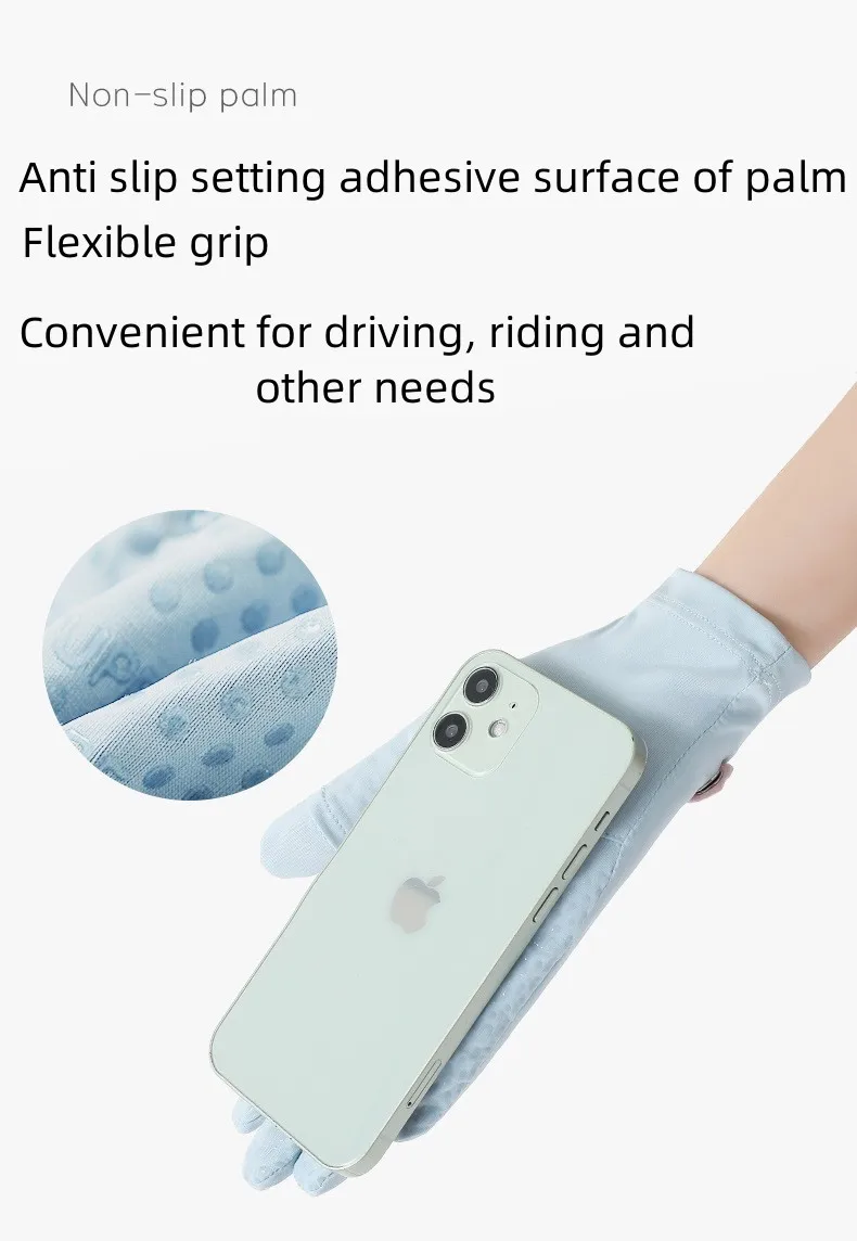 Перчатки женские солнцезащитные с защитой от УФ-лучей, дышащие Нескользящие митенки с пальцами для сенсорных экранов, для вождения, лето