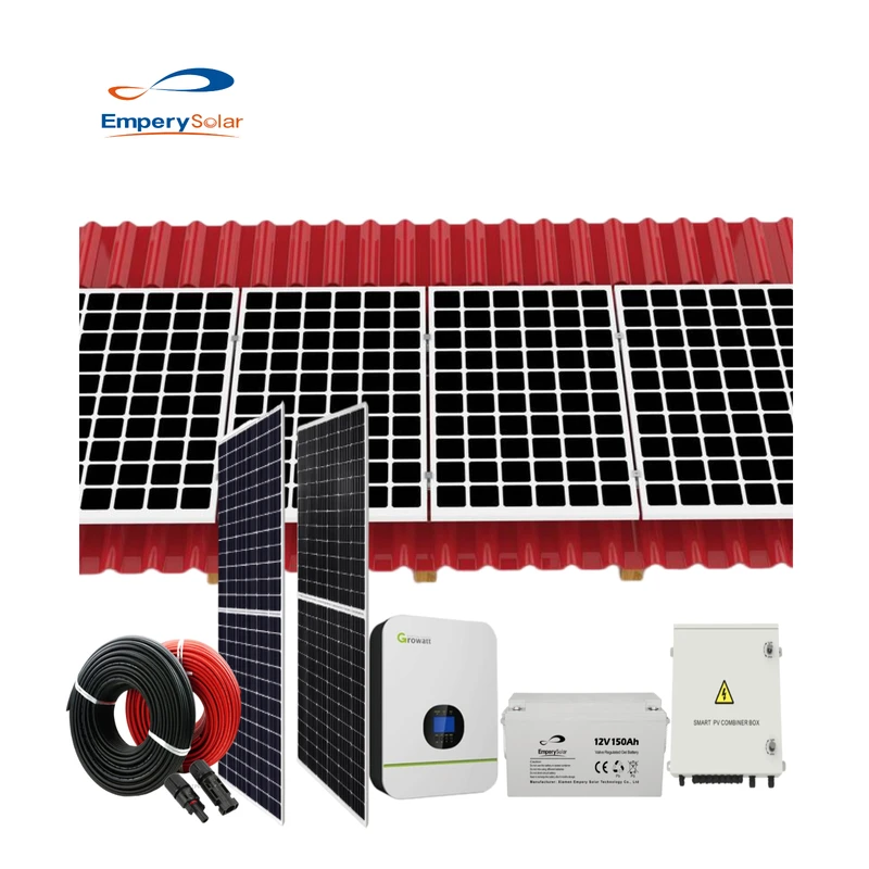 5 kW Off-Grid Solar Power System with Monocrystalline Silicon Panels Lithium Ion Battery MPPT Controller Roof Mounting Home Use