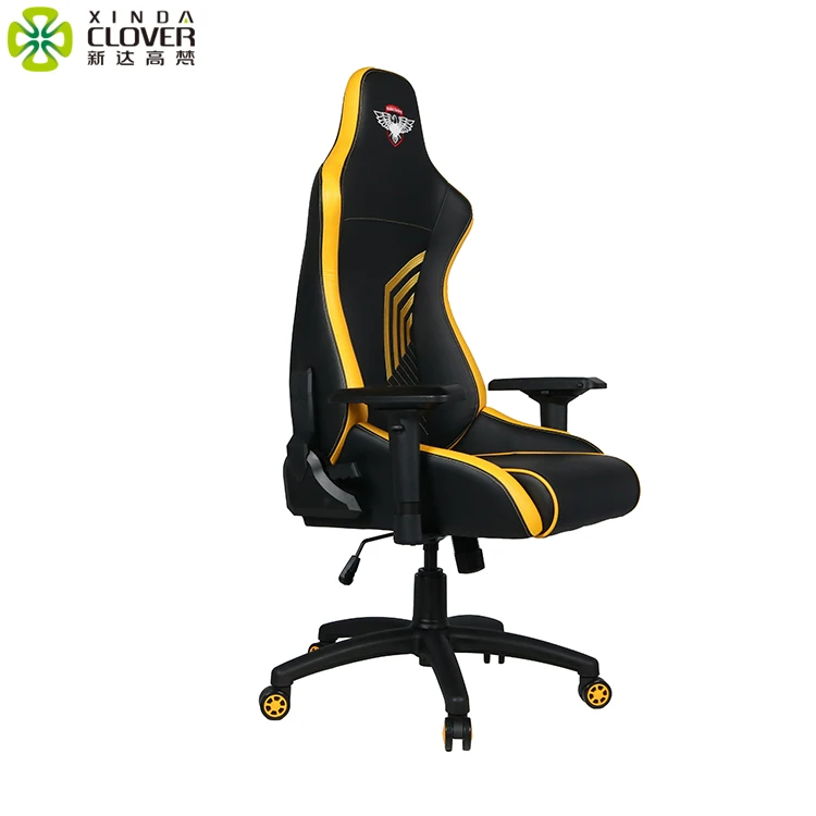 Custom China Black Frame PU Leather Office Adult Ergonomic RGB Racing Computer PC Chaise Gamer sedia Gaming Chair