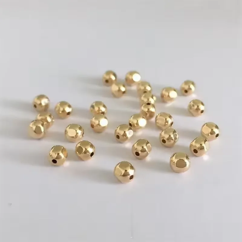 A2859 Hot 14k Gold Filled Spacer Beads 2mm 2.5mm 3mm Faceted for Necklace Bracelet Making Findings