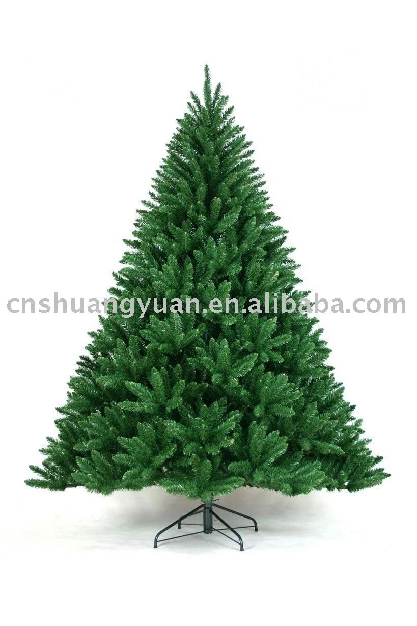 Wholesale 210cm artifical handmade green PVC Christmas tree  with white snow New Year christmas tree
