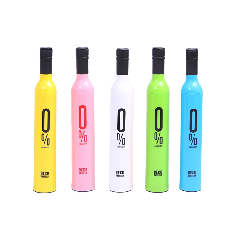 CHUVABAND 21 Inch 8K Promotional Cheap Price Colorful Wine Bottle Folding Umbrella Custom Logo Price Water Bottle Umbrella
