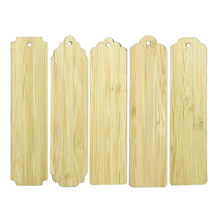 Blank Bamboo Bookmark Engraving Bamboo Blanks Bookmarks Unfinished Wood Hanging Tags