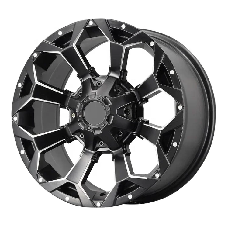 #R1016 multi spoke durable offroad wheels 6x139.7 16inch black car rim 17 16x8 aluminum wheel rim