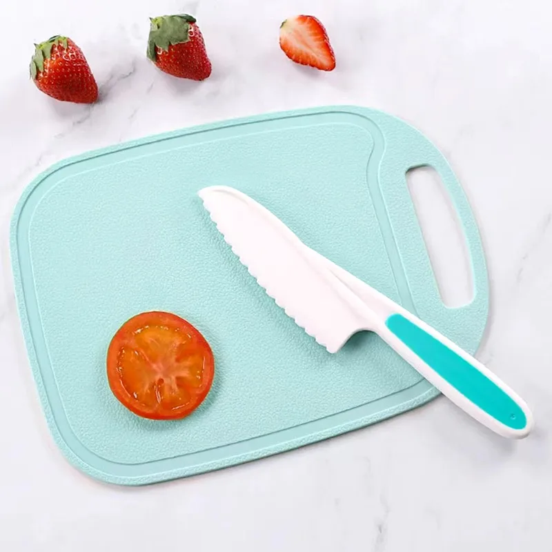 BPA free Kitchen Cake Knife Kids Gift 3PCS Plastic Safe Knife Set For Child For Cutting Fruit Vegetables
