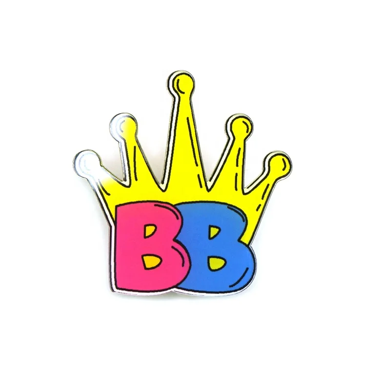 Индивидуальное производство Westar, индивидуальные прозрачные блестящие акриловые подвески, именные значки, эпоксидная акриловая булавка