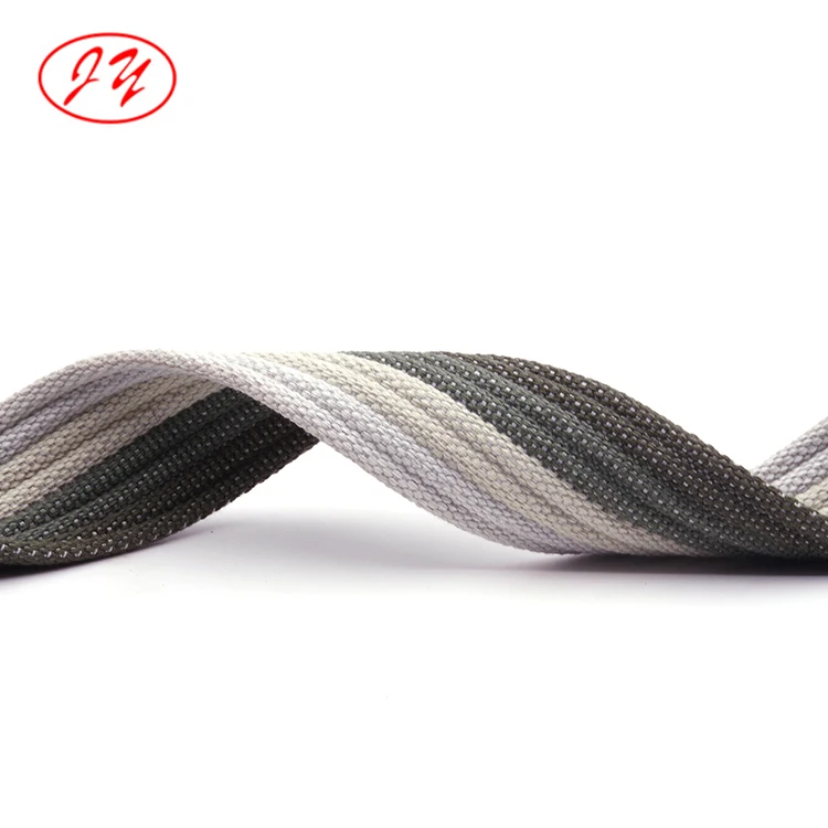 Custom Colors Skin-Friendly Waistband Breathable Big Grain Biodegradable Polyester-Cotton Webbing Strap Cotton Waist Belt
