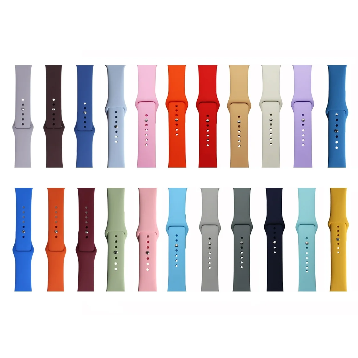 Ремешок силиконовый для iWatch Series 5/4/3/2/1 38/40 42/44 мм, мягкий резиновый спортивный браслет из силикона для Apple Watch Series 41 мм 45 мм