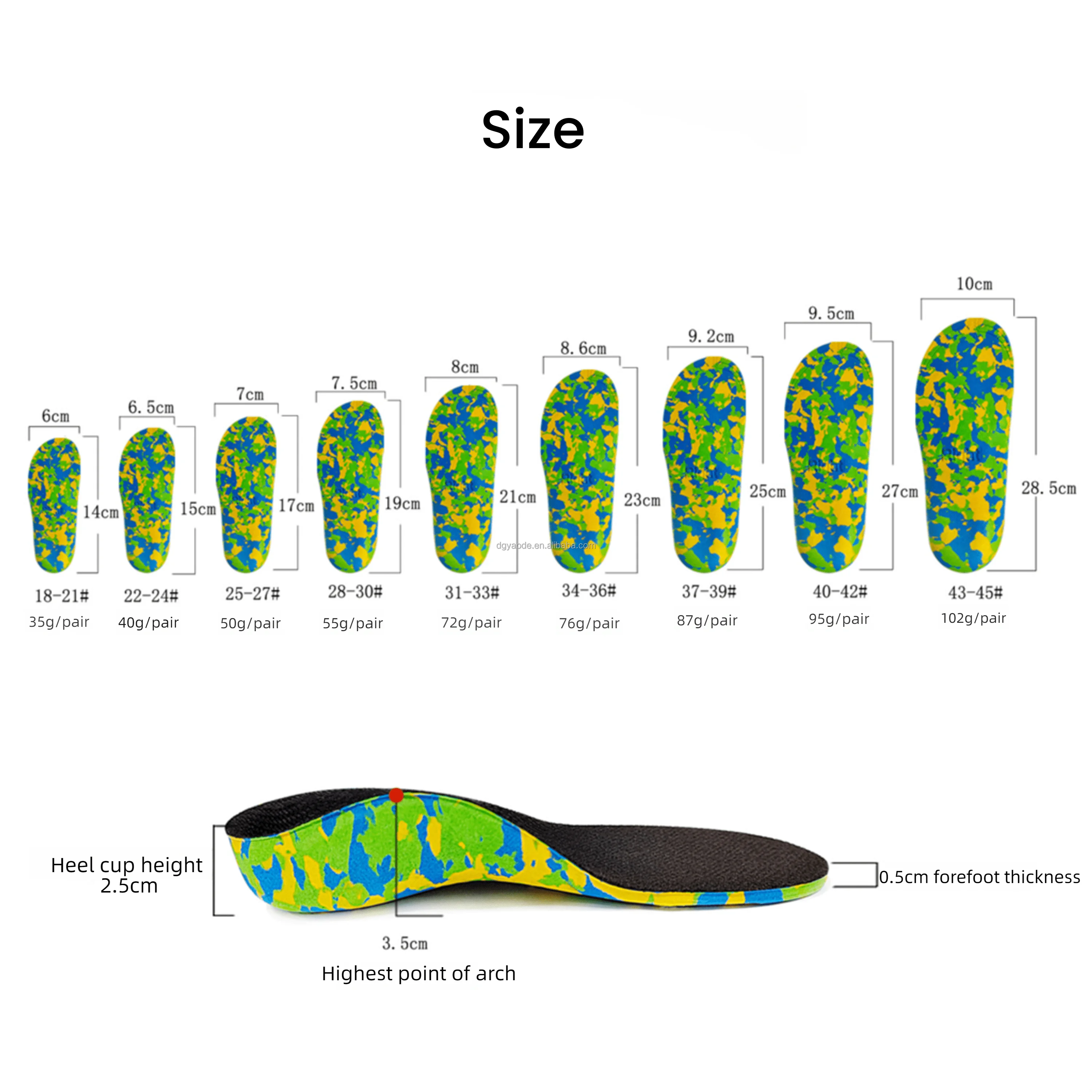 Children Flat Foot Orthopedic Insoles Flat Foot Arch Support EVA Orthopedic Insoles Orthotic Shoes Pads for Kids