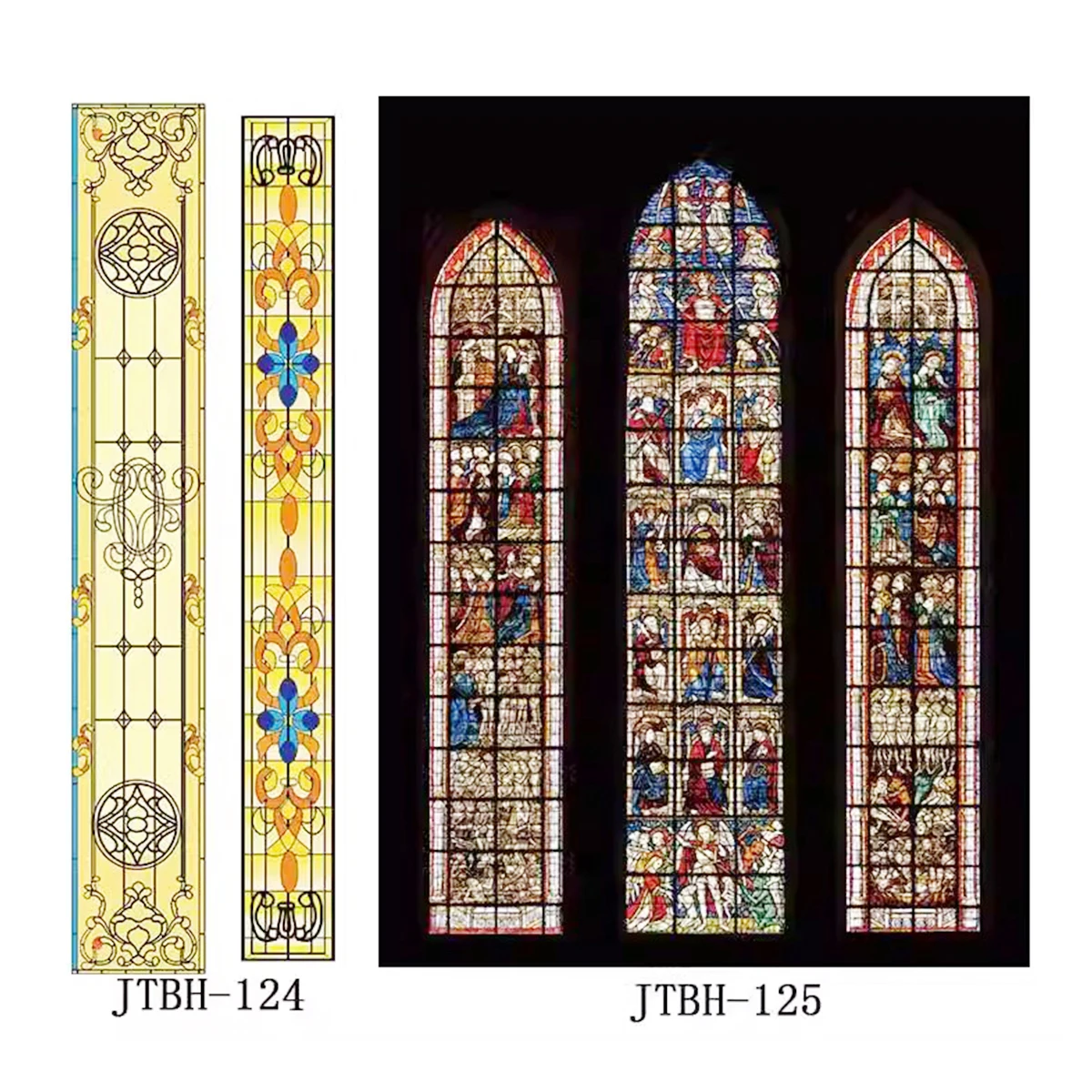 Custom Stained Glass Sheets For Windows Antique Stained Glass For Wood Doors High Quality Glass Panels