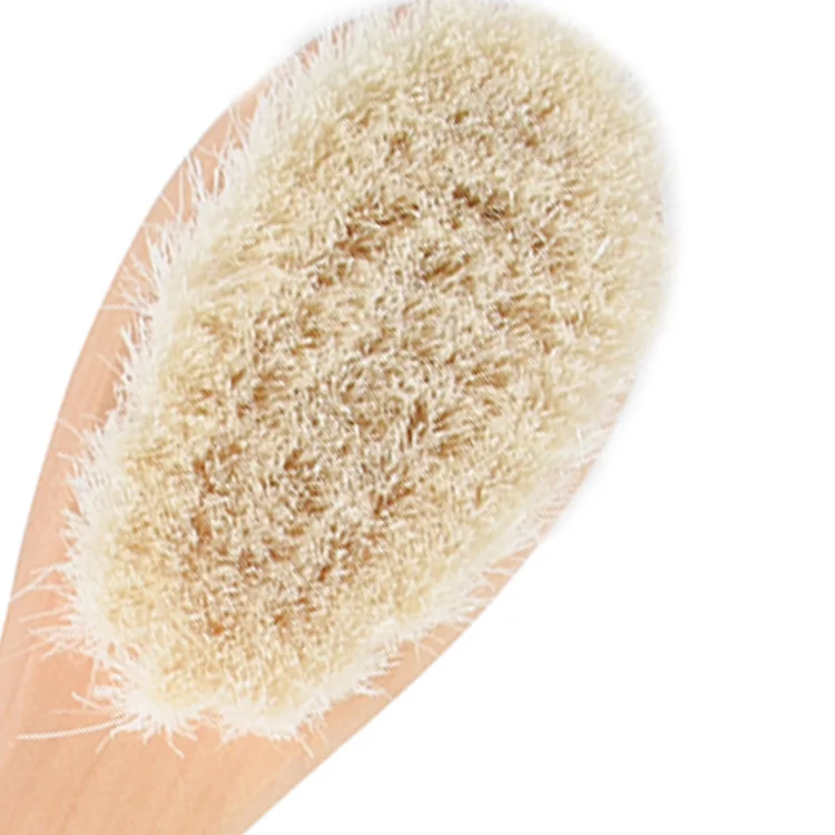 High quality wood wool baby hair brushes kids children care brushes with handle  Touch Handle Baby Brush