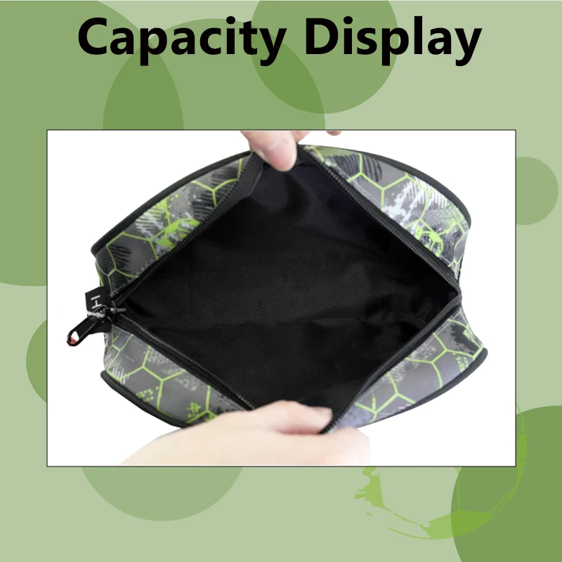 New Football Series Pencil Pouch Large Capacity Harf Round Zipper Pencil Case Portable Kids Stationery Bags for Children