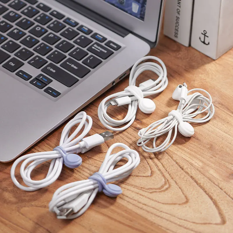 Magnetic Cable Organizer  Cable Manager Keeper Ties Straps Use as Bookmark Clips Earbud Cord Wrap Headphone Cord Winder