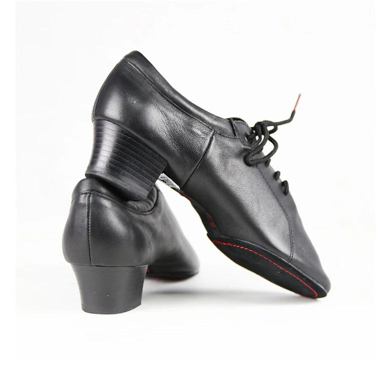 
Mens top quality black leather latin ballroom coach teacher dance shoes for men 