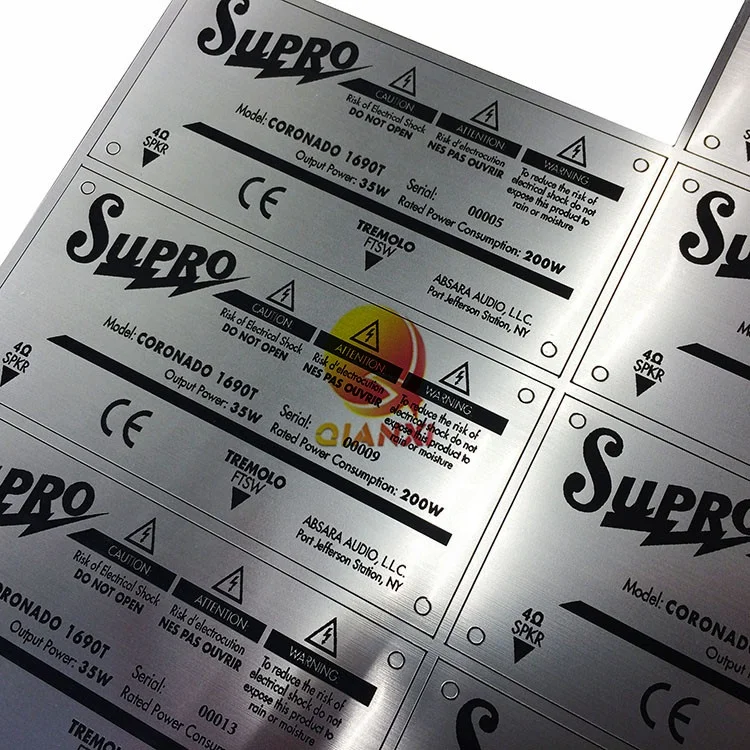 Пользовательские Гравированные метки этикетки лазерная маркировка металлические пластиковые таблички