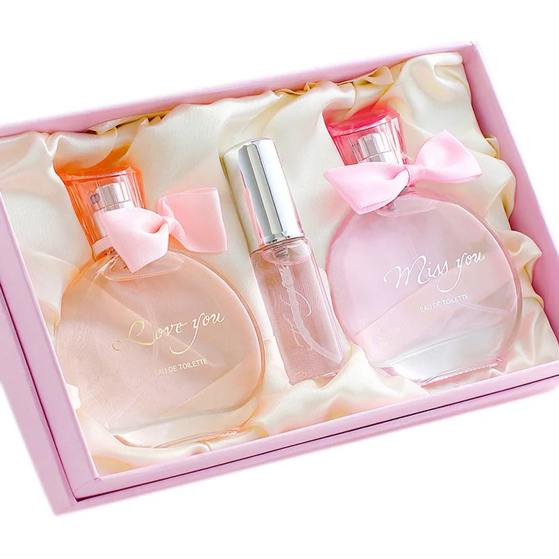 2023 New Arrival Perfume Set Women Long Lasting Nice Scent Mini Size & Gift Sets Spray 50ML*2+15ML