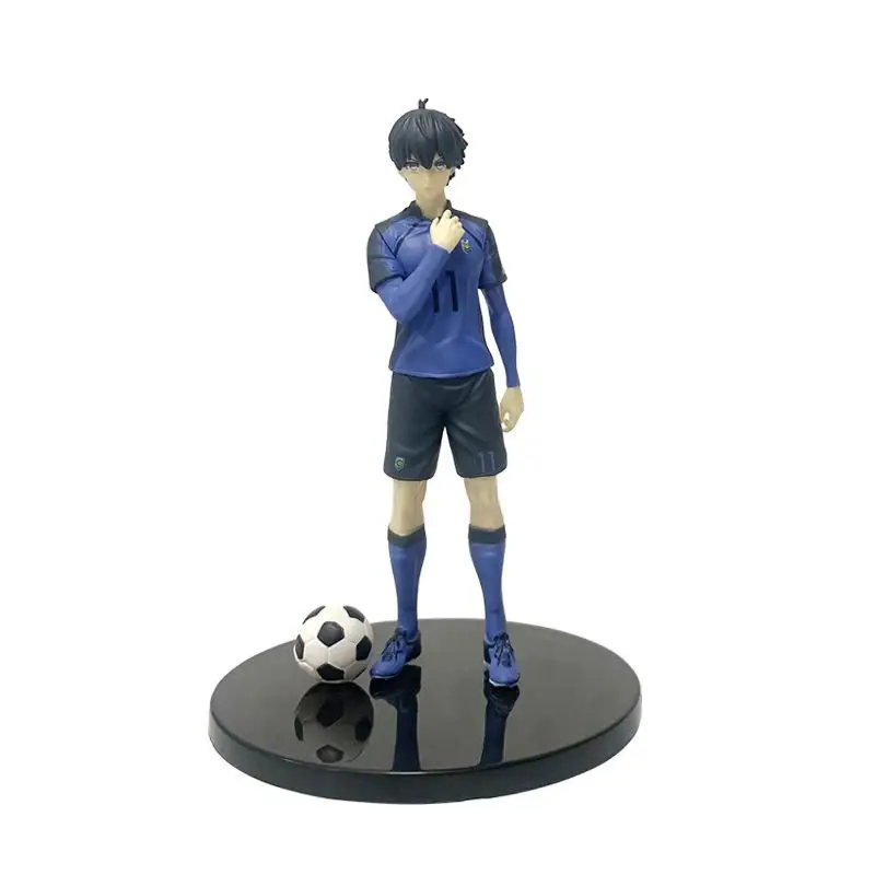 New Anime BLUE LOCK Figure Isagi Yoichi PVC Model Doll Decorative Ornament 17cm no Box Cartoon Action Figure