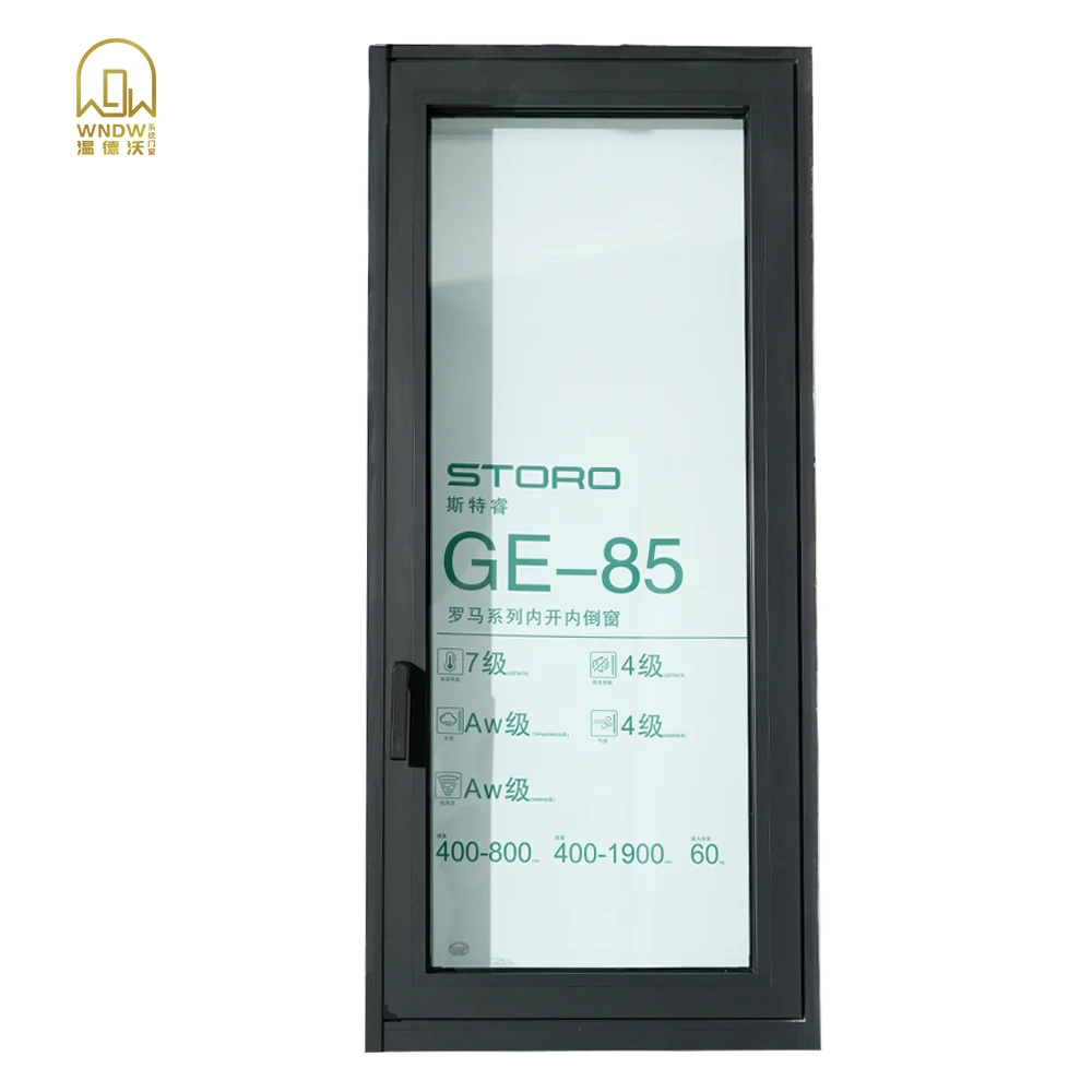 Windowall GE85 окно наклона и поворота с цветным ламинированным окном