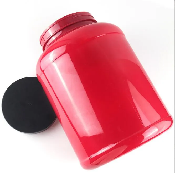 5000ml5kg Sport nutrition UV PET protein jar plastic tubs with lids protein powder jars bottle bucket foil stamping IML labeling