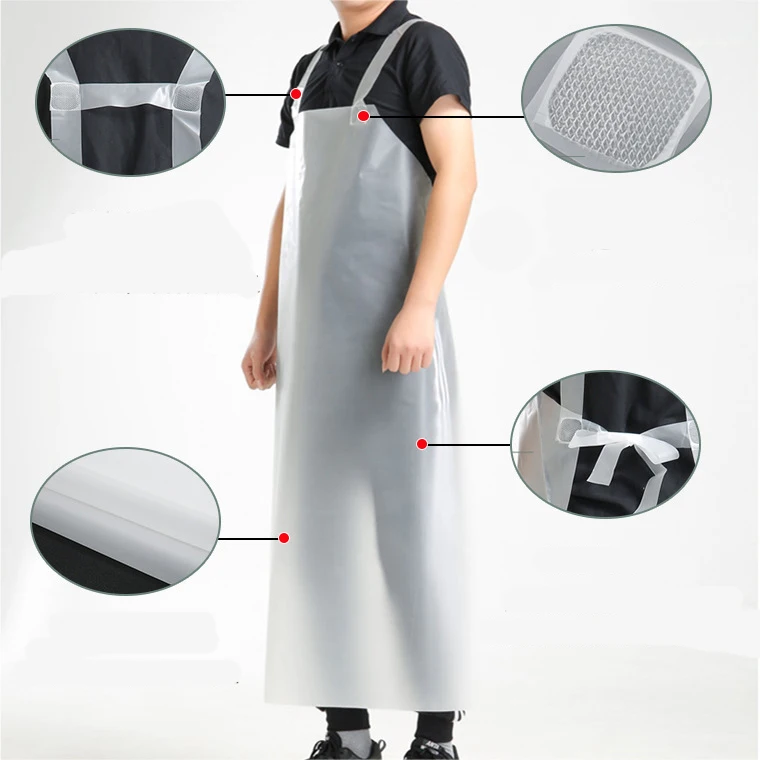 multi-color optional PVC Apron with thick and wearable apron for men and women one-size apron
