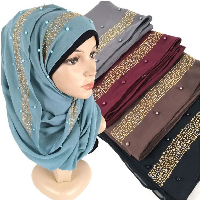 2022 Chiffon Ethnic Accessoires Hijab Scarf Other Scarves & Shawls For Women