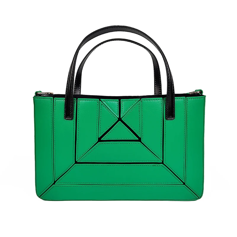 High End Fashion Modern Exclusive Woman Handmade Maze Accordion Structure Handbag With 3D Facade Vegan Leather Lady Tote Bag