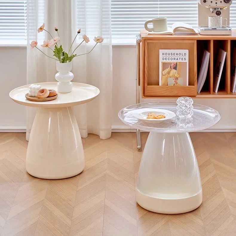 Cream style sofa side several household Nordic simple small apartment round table silent living room Internet celebrity creative