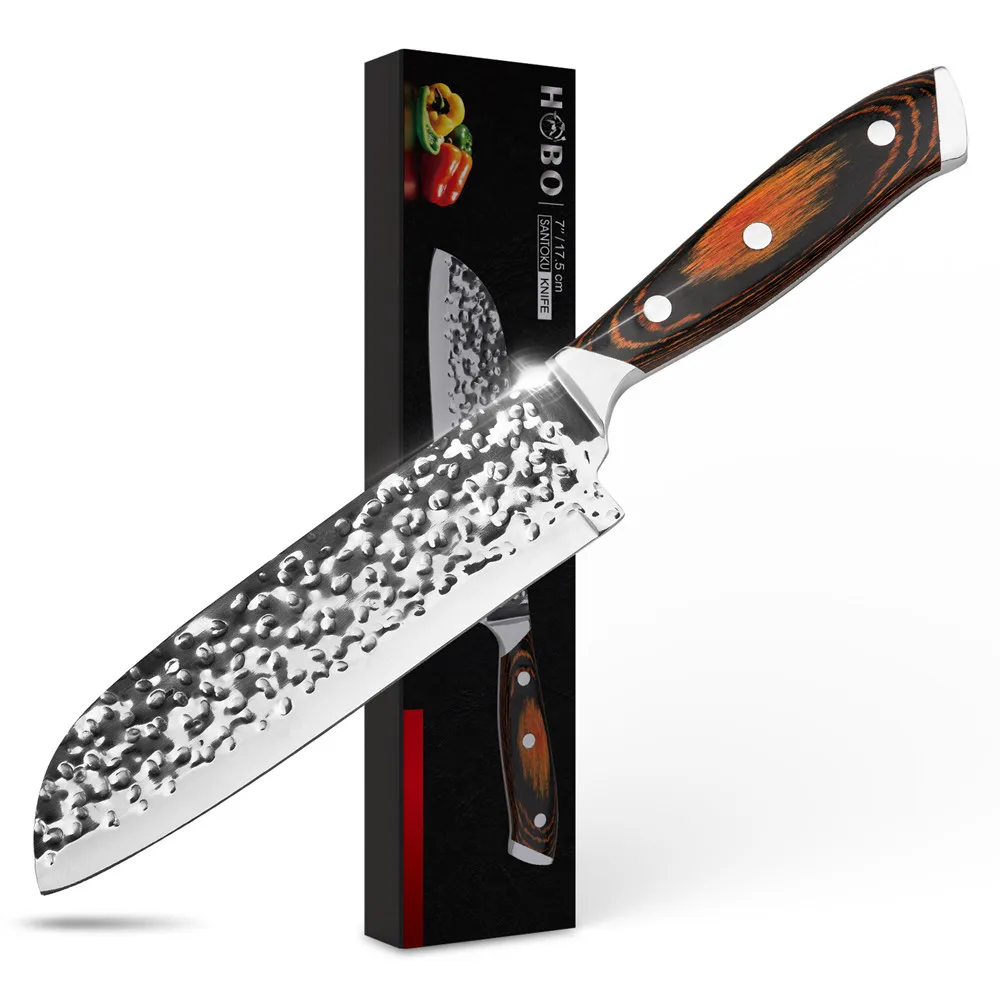 7 inch Santoku knife professional stainless steel kitchen knives cooking Japanese chef knife with box