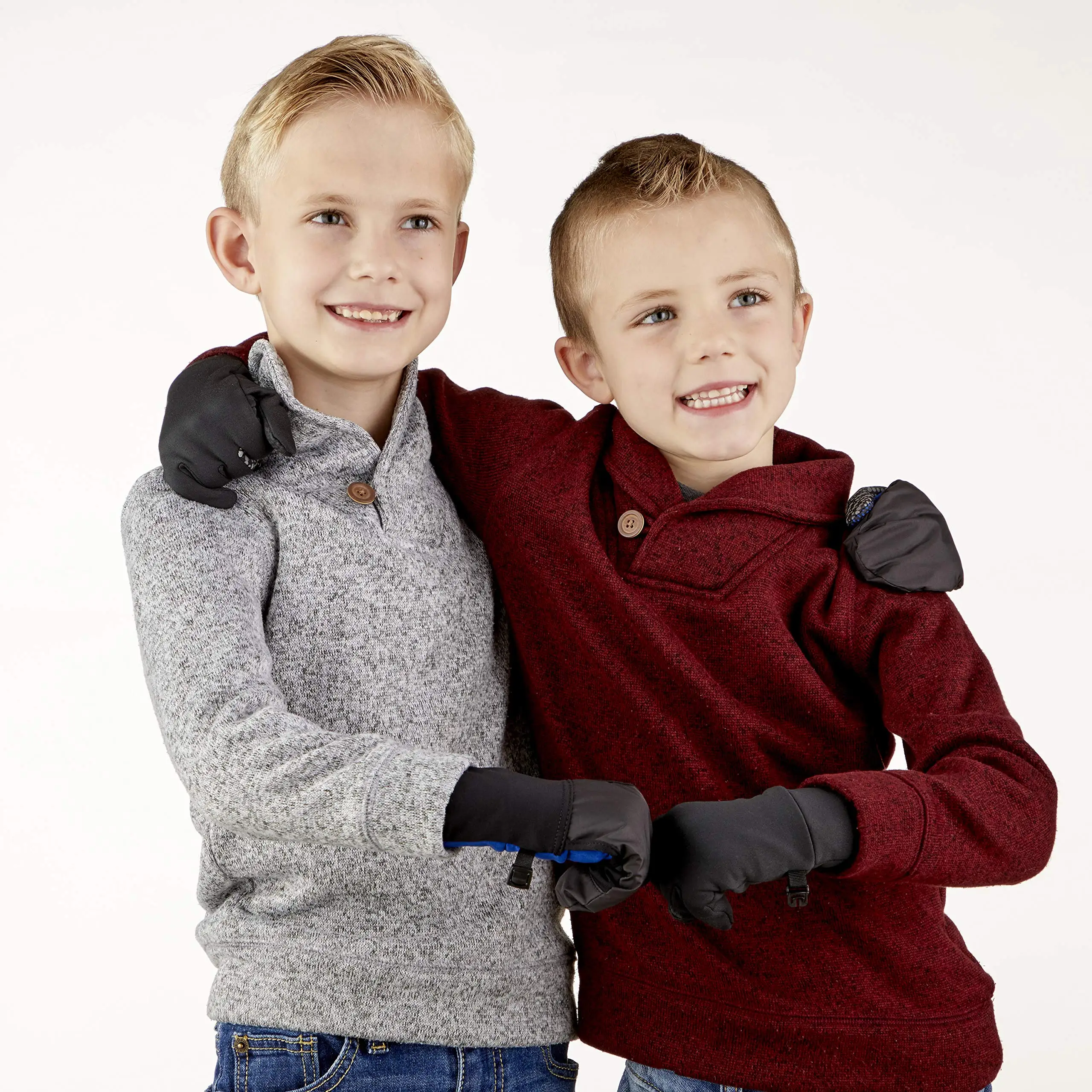 Outdoor Sports Waterproof windproof Plush Warm Antis kid Riding Ski Cold Proof Two Fingers TouchScreen Glove