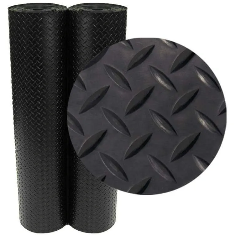 Anti-Slip Green Insulated Willow Leaf Rubber plate Sheet Mat floor  roll