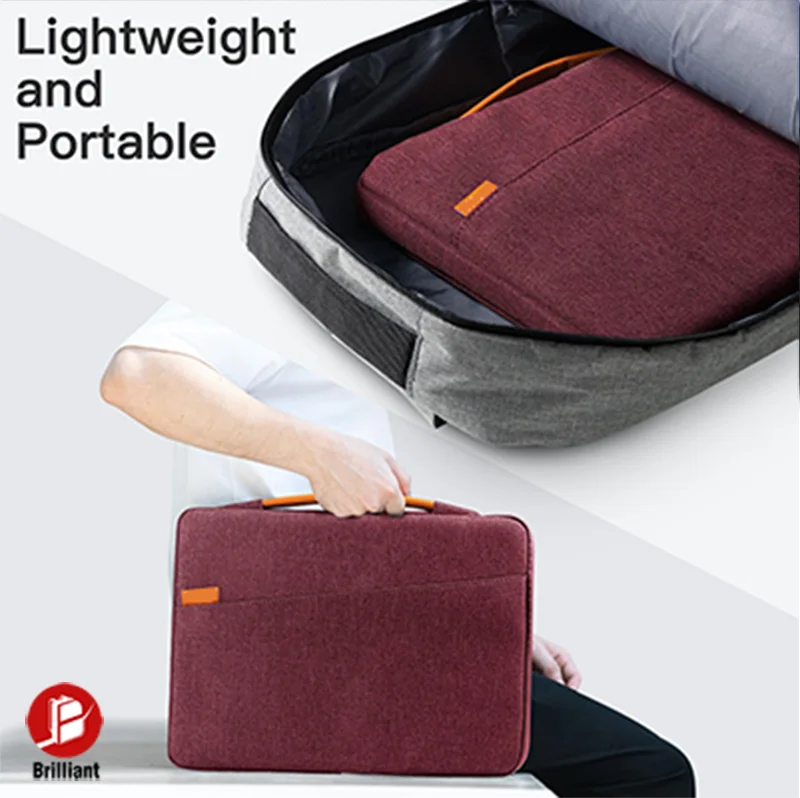 13-16 Inch Laptop Sleeve Waterproof Briefcase with Portable Handle Accessory Pocket Protective Notebook Bag For MacBook Air/Pro
