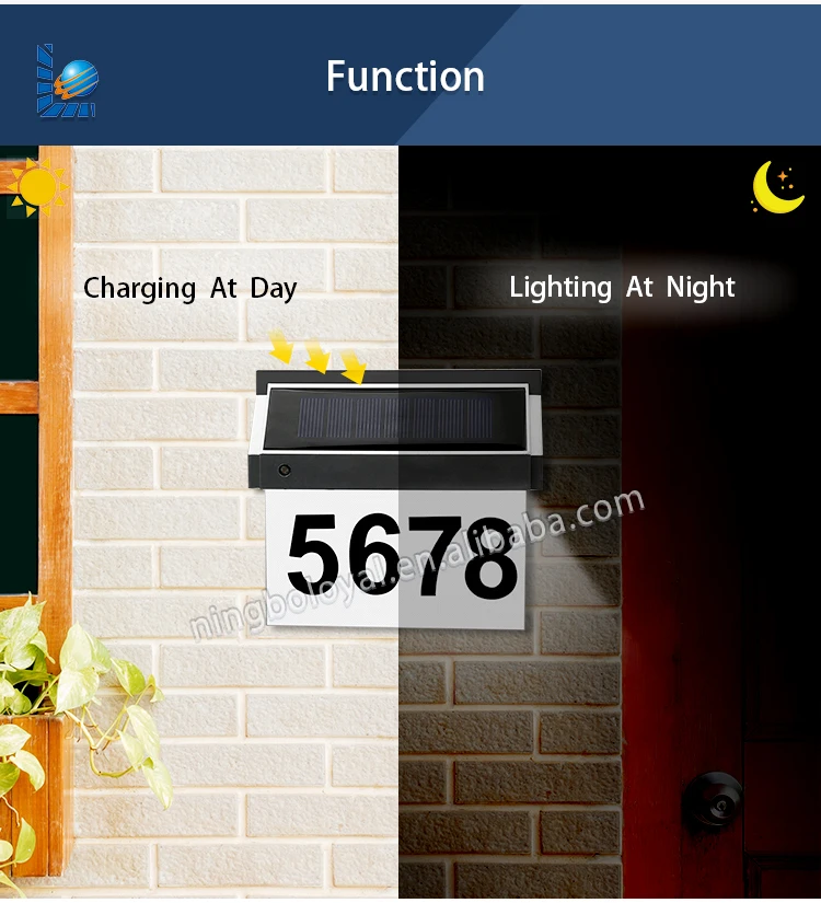 LOYAL 2211-N1 Manufacturer Led House Number Light Solar Powered Numbers