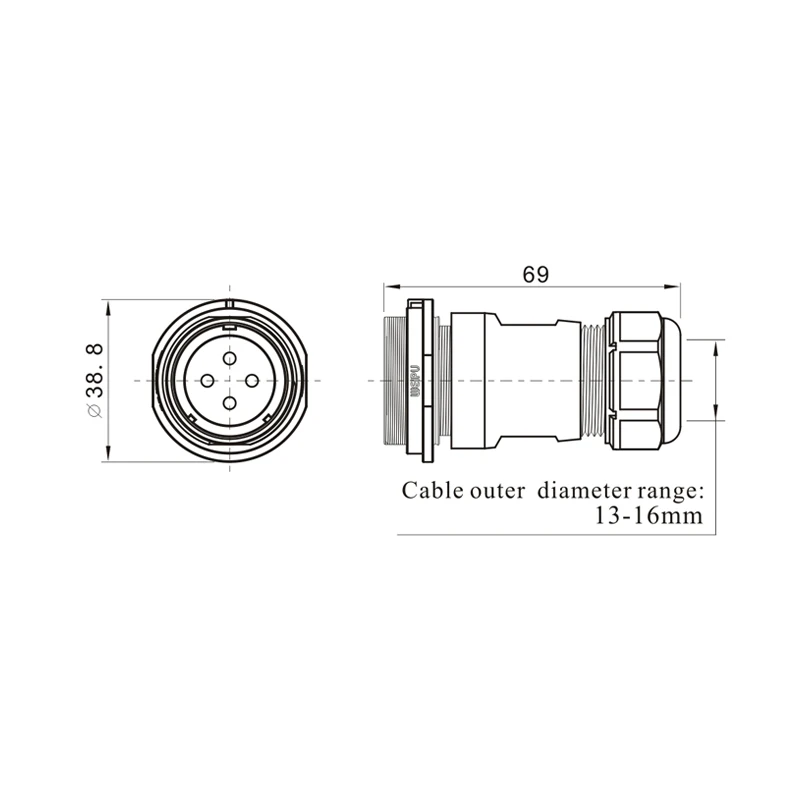 electric SP2911 7/8/9/10/10B/12 pin  IP68 solder seal wire connectors