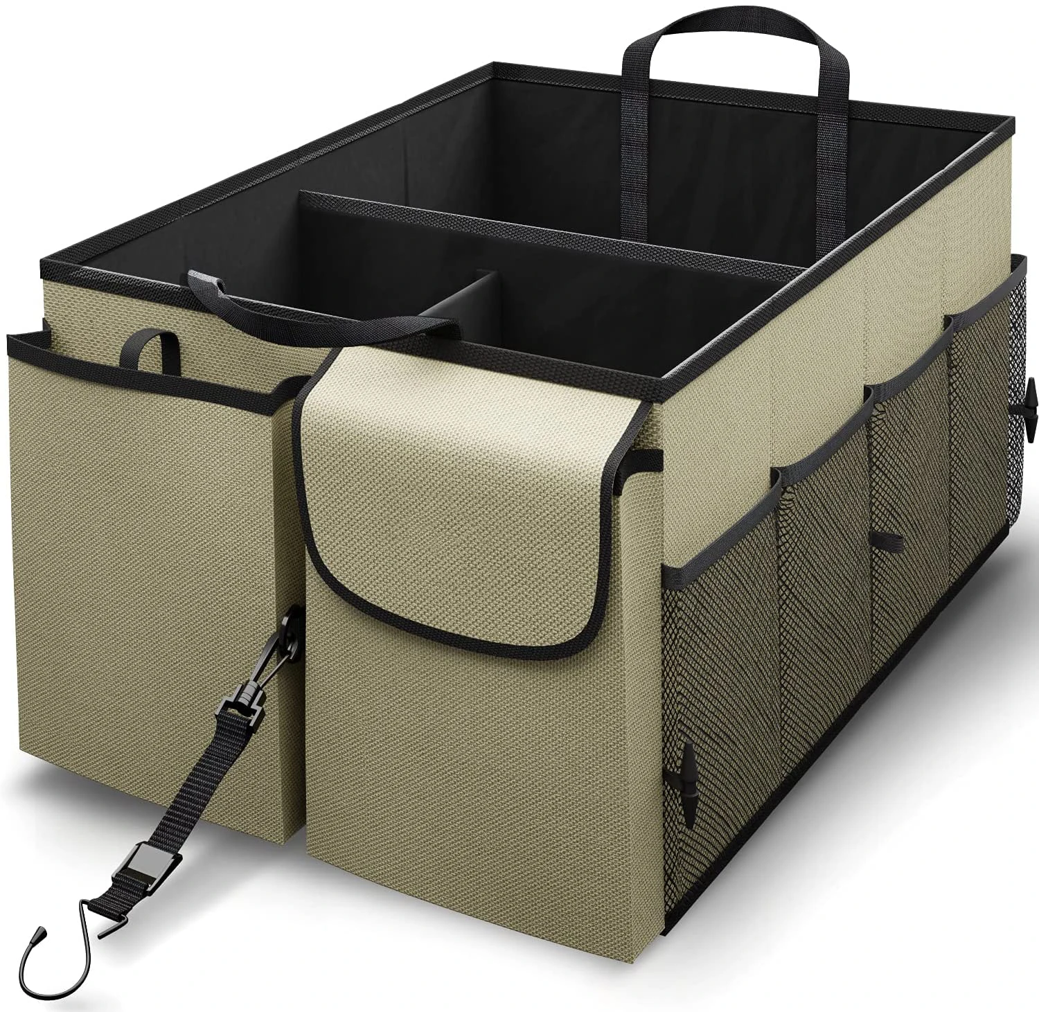 Multi-Compartment Collapsible SUV Storage Organizer Car Trunk Organizer