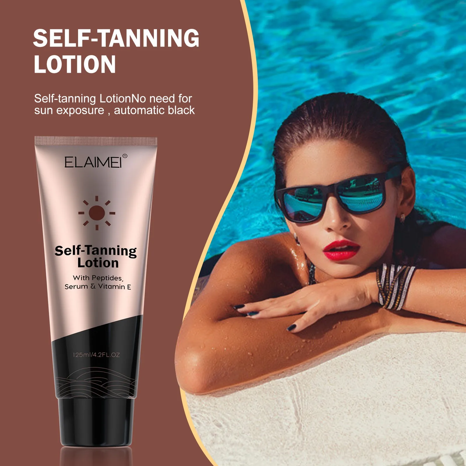 Wholesale China factory private label self sun tan lotion