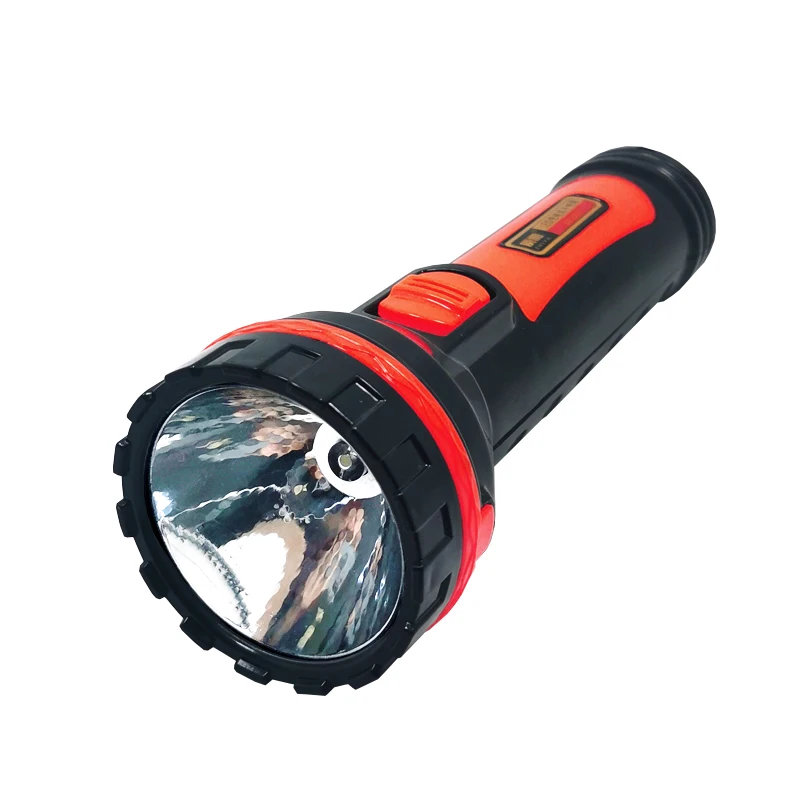 Household standing LED plastic torch rechargeable flashlight portable lead acid led electric torch led flashlight torch