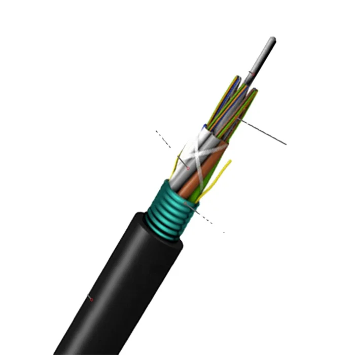 heavy duty duct armored GYTS 12 24 48 96 32 cores fiber optic cable