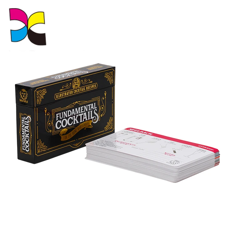 Китайская компания, печатная глянцевая/матовая ламинированная бумага, индивидуальный Роскошный Жесткий набор карт