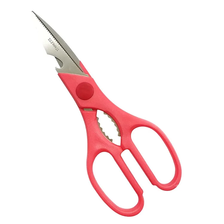 Multi functional kitchen scissors, household small scissors, thickened stainless steel chicken bone scissors