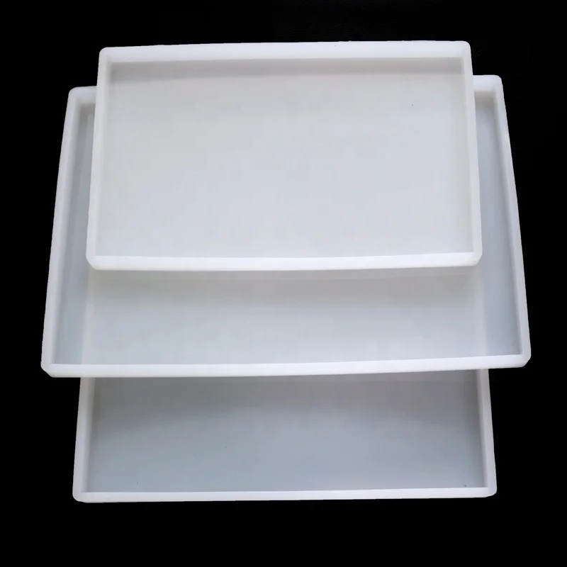 Large Rectangle Square Silicone Tray Mold Resin Coaster Mold