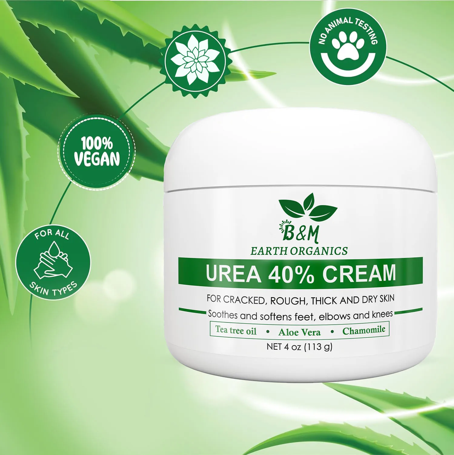 Urea 40% Cream Foot Cream Dead & Dry Skin Corn Callus and Dead Skin Remover Softener Moisturizer For Feet Elbows Hands and Knees
