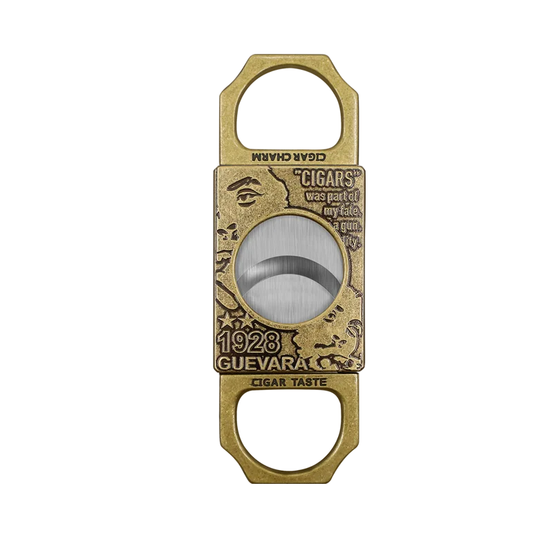 Classic copper gold sissor cigar cutter mens cigar accessories round cigar cutter knife
