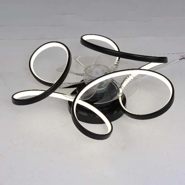 New Arrival Family Hotel Luxurious Silent Silicon Steel Pure Copper Motor Remote Control Led Ceiling Light with Fan Air Cooler