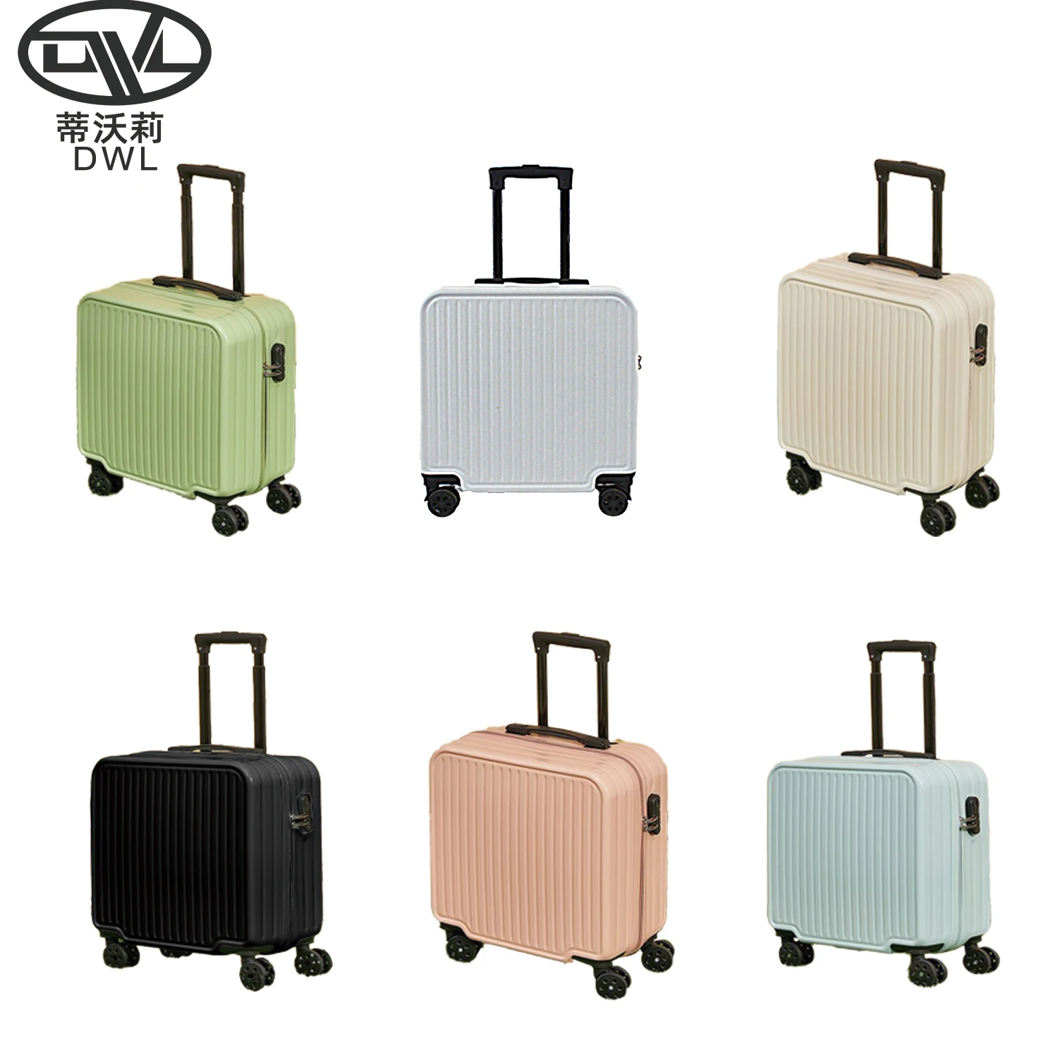 Factory Price Hard Shell ABS PC Lightweight Suitcase Boarding Carry on Case Spinner Trolley Suitcase 18inch travel luggage bags